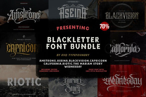 Blackletter Bundle: The Ultimate Gothic Font Collection
