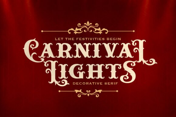 Carnival Lights: A Retro Serif Font for Joyful Designs
