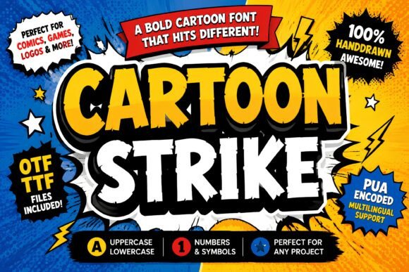 Cartoon Strike: The Bold Display Font That Punches Up Your Designs