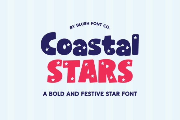 Coastal Stars: A Bold Patriotic Star Font for Designers