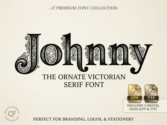 Johnny: The Ornate Victorian Serif for Bold Brands