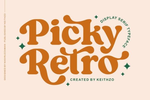 Picky Retro: A Bold Serif for Timeless Branding